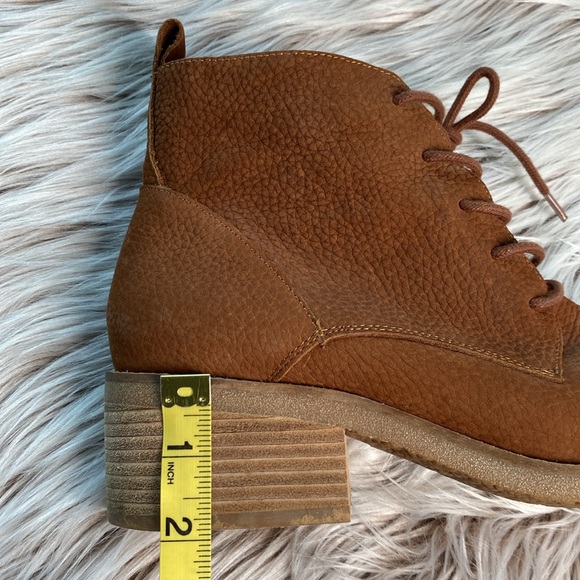 Lucky Brand Women’s Tamela Lace Up Ankle Fashion Boot Booties Toffee Womens 9 - Picture 9 of 10